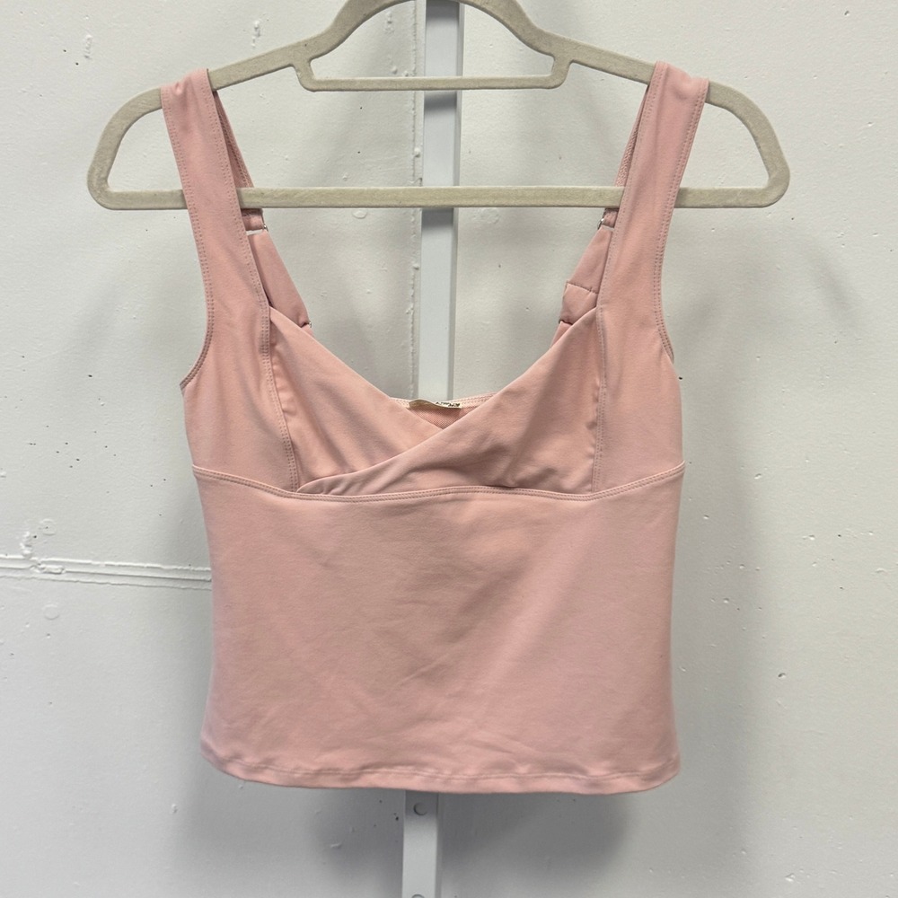 NWT Free People Intimately Rosie Tank Top Rose Pink Surplice Cami Small Stretch